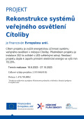 Rekonstrukce systémů veřejného osvětlení Cítoliby