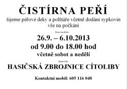 čistírna peří
