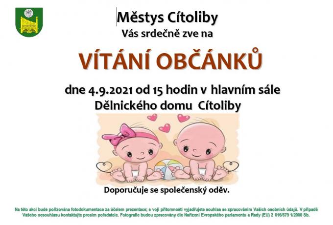 VÍTÁNÍ OBČÁNKŮ