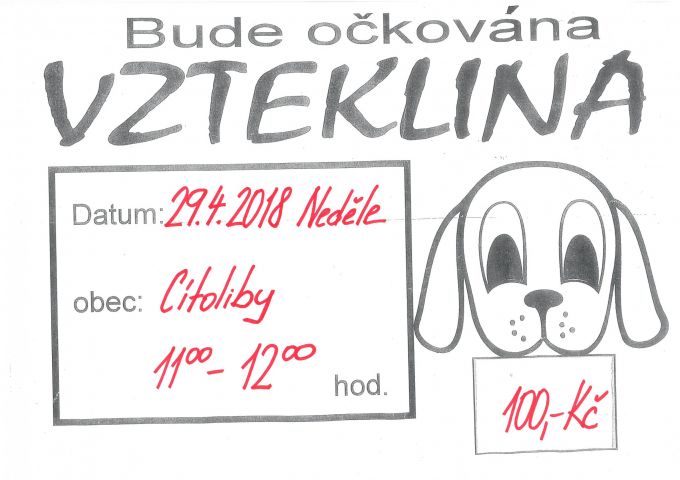 Očkování psů proti vzteklině