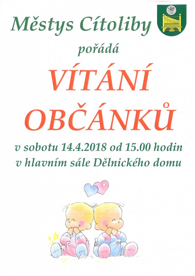 VÍTÁNÍ OBČÁNKŮ
