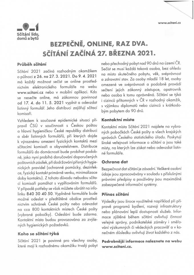 lidu, domů a bytů