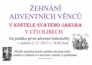 Žehnání adventních věnců