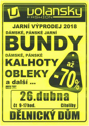 „VOLANSKY fashion – jarní výprodej 2018“ 