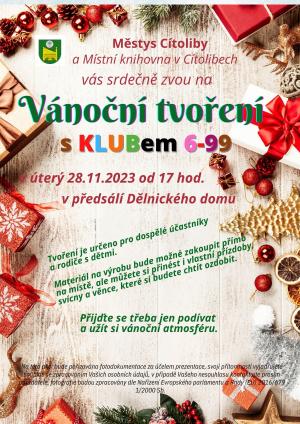 VÁNOČNÍ TVOŘENÍ S KLUBEM  1